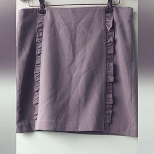 LOFT size 12 grey skirt with lining, side zipper 9"